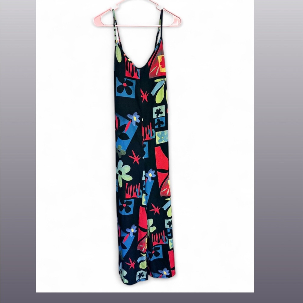 Colorful Abstract Print Jumpsuit